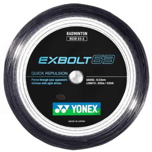 YONEX EXBOLT 63　100m Yonex Exbolt 63 Black 200m – AllRackets.com