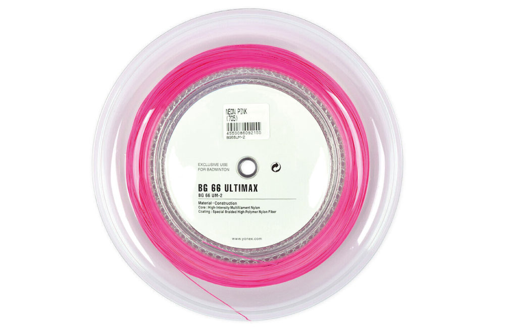 Yonex BG 66 Ultimax Neon Pink 200m - AllRackets.com