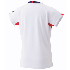 Yonex 20794EX Crew Neck Shirt Womens Team Korea White - AllRackets.com