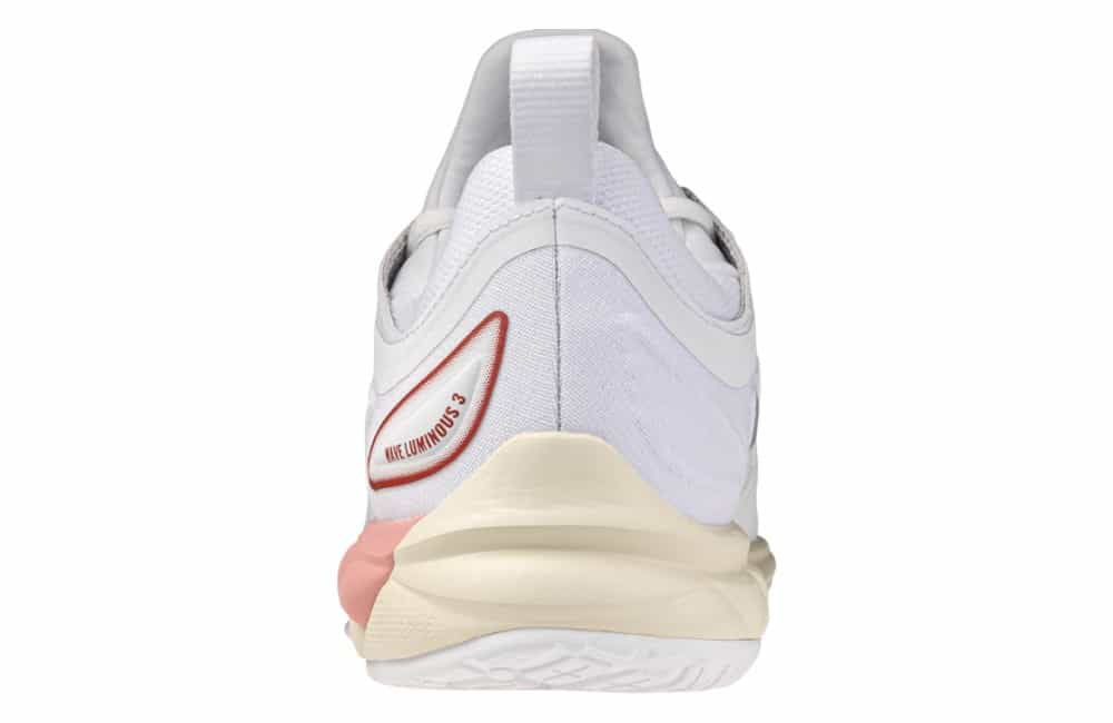 Mizuno Wave Luminous 3 Women White Rose back