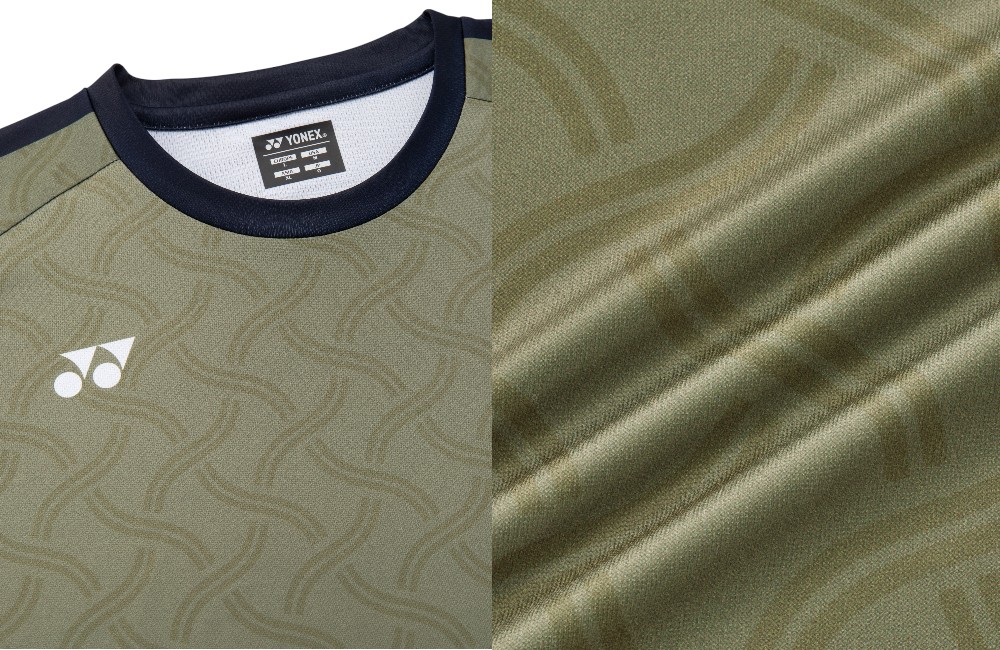 Yonex Crew Neck Shirt 16864EX Khaki detail