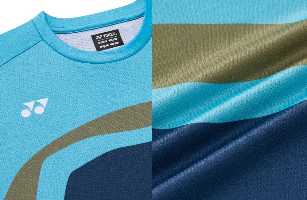 Yonex Crew Neck Shirt 16865EX Indigo Blue detail